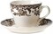 Spode Delamere Collection 7 oz. Teacup and Saucer, Fine Earthenware - Set of 4